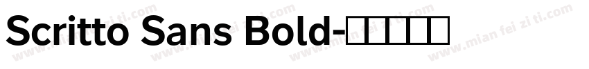 Scritto Sans Bold字体转换